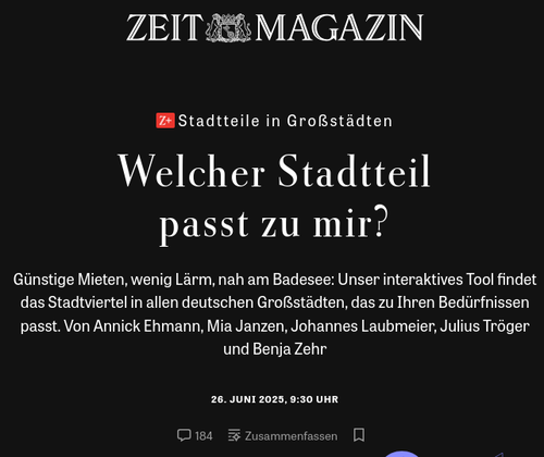 Welcher Stadtteil passt zu mir?